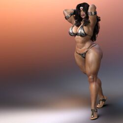 1girls 3d appeal_2_audacity ass athletic athletic_female big_ass big_breasts bimbo breasts brown_body brown_hair brown_skin busty clothing curvaceous curves curvy curvy_figure dark-skinned_female daz3d dericka_bolten eyebrows eyelashes eyes female fit fit_female hair hips hourglass_figure huge_breasts large_breasts legs lips lipstick long_hair makeup marksinister mature mature_female muscular muscular_female original original_character outfit pinup thick thick_legs thick_thighs thighs tiara toned voluptuous wide_hips