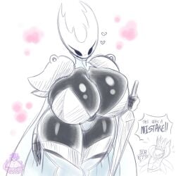 armor big_breasts hollow_knight hollow_knight_(character) huge_breasts oddly_bally pale_king_(hollow_knight) pure_vessel rule_63 thick_thighs wide_hips