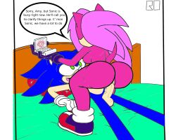 1boy 2girls amy_rose anthro anthro_on_anthro anthro_only anthro_penetrating_anthro big_ass big_penis blue_fur blush blush_lines blushing brother_and_sister busy calling cowgirl_position cuck cuckold cuckquean dialogue english_dialogue english_text furry furry_only hedgehog incest lies lying netorare ntr penetration penis pink_fur pink_hair reverse_netorare sonia_the_hedgehog sonic_(series) sonic_the_hedgehog sonic_the_hedgehog_(series) sonic_underground text vaginal vaginal_insertion vaginal_penetration vaginal_sex video_call video_chat