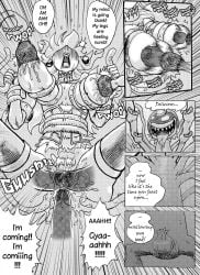 1girls anal anal_penetration anal_sex big_breasts bigbangbloom black_and_white breast_milking breast_squeeze breasts comic comic_page dialogue english_text female_orgasm female_penetrated lactating lactation mario_(series) milking_tentacles monochrome nintendo orgasm partially_clothed penetration piranha_plant plant plant_tentacle princess_peach saikyo3b sex sharp_teeth speech_bubble super_mario_bros. tagme tentacle tentacle_penetration tentacle_sex tentacles thighhighs tongue tongue_out triple_penetration vagina vaginal vaginal_penetration vaginal_sex