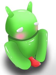 1robot alone android android_(os) android_green bugdroid green lime_green mascot red_penis