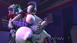 2futas 3d 3d_(artwork) balls breasts feet feet_together five_nights_at_freddy's five_nights_at_freddy's:_security_breach foot_fetish foot_focus footjob footjob_from_behind foreskin fuckgirl futa_on_futa futa_only futanari glamrock_chica_(fnaf) rayhuma roxanne_wolf_(fnaf) toe_claws toes