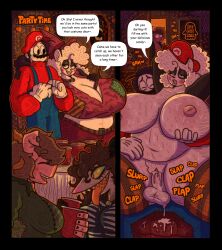 absurd_res anthro big_breasts bodily_fluids breasts cum cum_in_pussy cum_inside female female_penetrated genital_fluids genitals giant_panda halloween hi_res holidays huge_breasts male male/female male_penetrating male_penetrating_female mammal mario mario_(series) mature_female nintendo penetration penile penile_penetration penis penis_in_pussy sex shyghost sweat thighhighs tongue tongue_out ursid vaginal_penetration video_games