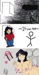 big_ass big_breasts big_penis black_eyes black_hair comic cum cum_in_pussy cum_in_uterus cum_inside impregnation lic_rick meme milf motherly_cuckold nipples omg_hi! ovum pregnant sex sex_from_behind thick_thighs x-ray your_mom