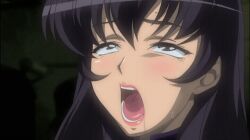ahe_gao animated black_hair female_ejaculation long_hair loving_it morino_yuuko orgasm_face screencap tears tentacle_and_witches tongue_out