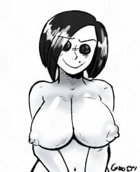 big_breasts bob_cut breasts button_eyes coraline evil_grin evil_smile huge_breasts looking_at_viewer milf nipples other_mother smiling smiling_at_viewer smirk smirking