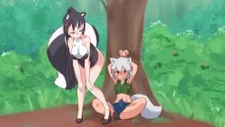 1boy 1girls animated ass_on_face bent_forward bent_over big_breasts blush bulge erection_under_clothes fart fart_everywhere farting_in_face fetish forest fully_clothed hands_on_knees kemonomimi mp4 nekosu outdoors outside skirt skunk skunk_girl skunk_tail sound tagme thick_thighs tied_up video