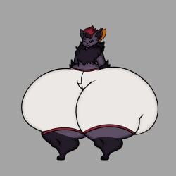 hyper muffyhecc muffyhecc_(character) pokémon_(species) pokemon pokemon_(species) thick_thighs wide_hips zorua