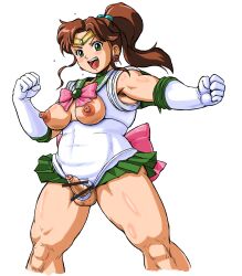 1futa armpit_hair balls bar_censor bishoujo_senshi_sailor_moon bottomless breasts brown_hair censored chubby chubby_futanari clothed clothing dickgirl elbow_gloves erect_nipples erect_penis erection foreskin futa_only futanari gloves green_eyes human intersex light-skinned_futanari light_skin makoto_kino mostly_clothed nipples open_mouth pale-skinned_futanari pale_skin panchi_za_mokin penis pubic_hair sailor_jupiter small_balls small_breasts small_penis solo solo_futa standing testicles uncut unretracted_foreskin