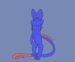 animated anthro bodily_fluids cobra crescentcanine esayian_(oc) genital_fluids long_tail male muscular muscular_anthro omorashi reptile scalie snake solo urine watersports