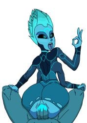 3below 4_arms akaridion alien anal_sex ass blue-skinned_male cum cum_inside extraterrestrial gay hindquarters krel_tarron male_pov mr_classified multi_arm multi_limb tales_of_arcadia