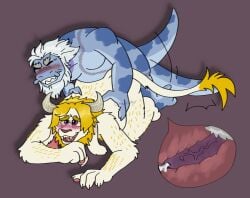 2boys 2d amphibia_(series) anal anthro artist_name asgore_dreemurr chimeracocks crossover duo furry gay goat horns king_andrias_leviathan male male_only penetration salamander simple_background tail undertale undertale_(series) x-ray yaoi