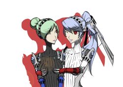 2girls android android_girl breasts female female_only girl labrys multiple_girls nsfw persona persona_4 persona_4_arena robot robot_girl unit_024