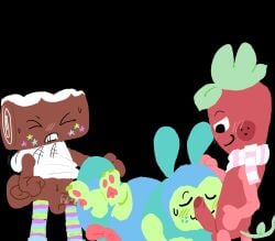 >< 2_toes 3boys anal anal_sex animate_inanimate antennae antennae_(anatomy) anthro anthro_bug anthro_insect anthro_male balls black_background blue_body blush bodily_fluids bodily_fluids_on_penis brown_body bug caterpillar closed_eyes clothing cock consensual cosmo_(dandy's_world) dandy's_world dick digital_media_(artwork) drawstring food_creature foreskin frosting gay_threesome genital_fluids genitals green_arms green_face green_legs green_tail gritted_teeth group_sex hood insects jpeg lineless m/m m/m/m male male/male male/male/male male_anthro male_on_male male_penetrated male_penetrating male_penetrating_male multi_limb multiple_legs navel no-human no_human no_humans non-human non-human_only paw_pads pawpads paws penetration penis pink_pawpads pink_penis plain_background plant_humanoid precum precum_on_penis red_body scarf semi-feral sex simple_background sleeveless sleeveless_hoodie smile smiling smirk smirking sniffing_penis sprout_(dandy's_world) squirm_(dandy's_world) strawberry striped_body striped_scarf striped_thigh_highs striped_thighhighs submissive_anthro sweat sweatdrop tail testicles thigh_highs thighhighs threesome trio trio_male uncircumcised uncircumcised_penis uncut uncut_penis video_games vine_tail white_clothing white_hoodie