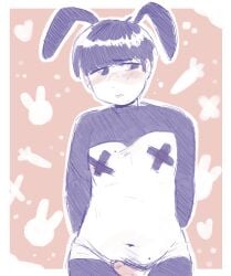 chubby_male gay male_nudity min-su park_min-su pasties pebble0 reverse_bunnysuit skinny squid_game toony