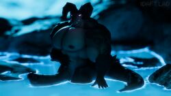 16:9 2026 2_horns 3d_(artwork) 4k abs absurd_res anthro barazoku biceps big_muscles big_pecs big_penis big_tail black_body black_scales blender_(artwork) blender_cycles_(artwork) claws daddyclaw_(vulgarvictor) daft_lad deathclaw digital_media_(artwork) erection fallout fingers genitals hand_on_belly hi_res horn huge_cock huge_muscles huge_pecs humanoid_genitalia humanoid_penis looking_at_viewer male microsoft moobs muscular muscular_anthro muscular_arms muscular_male nipples nude partially_submerged pecs penis pupils purple_eyes reptile rock scales scalie sharp_teeth simple_background slit_pupils solo spikes spikes_(anatomy) standing_in_water tail teeth water watermark widescreen