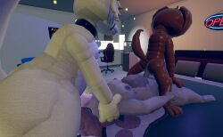 3d 3d_(artwork) anal anal_sex anthro anthro_only awk33368_(artist) benjamin_(awk33368) blowjob blowjob_face brown_fur canine canine_penis chubby chubby_male closed_eyes collar face_fucking fat_ass felix_(hazelnutt) fennec fit fit_male furry furry_male furry_only gaming_chair gay gay_male gay_sex hazelnutt_(artist) holding_head huge_ass male male_only moth nipples nude nude_male oc oc_only ollie_(syntholsoul) open_mouth pc rec_room recroom riding riding_penis self_upload syntholsoul tail thick_thighs threesome wings yellow_fur