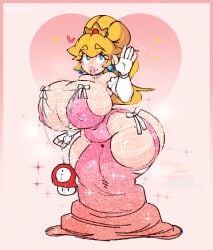 princess peach from mario (series) by milkscrew