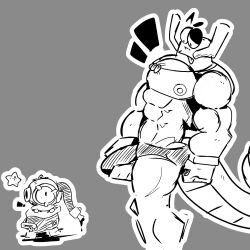 bara gay solo_male muscular_male clancy_(brawl_stars) supercell brawl_stars alternative_version_available doshtaiih abs