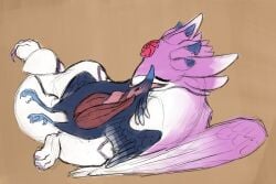 2025 2_penises ambiguous_gender animal_genitalia animal_penis avian bird claws corvid corvus_(genus) crow crow_(kissybirb128) dragoina_the_lovebird dragon duo einin extreme_french_kiss extreme_penetration feathered_crest feathers feral feral_on_feral flower french_kissing genitals head_crest hemipenes hi_res kissing living_condom male male/ambiguous multi_genitalia multi_penis mythological_creature mythological_scalie mythology nonbinary_(lore) oscine passerine penetration penis pink_body pink_claws pink_feathers plant red_eyes scalie tongue white_body white_feathers