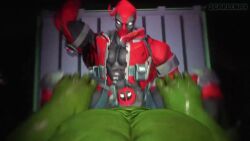 3d anal anal_sex animated bara big_dom_small_sub deadpool deadpool_(marvel_rivals) gay green_skin hulk hulk_(marvel_rivals) male male_only marvel marvel_rivals mask masked masked_male muscular muscular_male scarlena4 size_difference sound tagme video