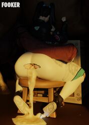 after_sex barn bestiality buttplug chair clenched_hands cum cum_in_ass cum_inside excessive_cum fooker fortnite fortnite:_battle_royale horse horsecock indoors logo_buttplug overflow overflowing_cum ripped_clothing sitting stool stool_position torn_clothes twintails zoe_clash_(fortnite) zoophilia