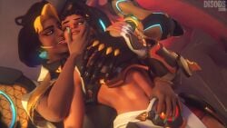 2girls breast_grab dark-skinned_female disods domina domina_overwatch dominant_female femdom from_behind indian italian lesbian_kiss lezdom lezsub overwatch overwatch_2 vendetta vendetta_overwatch yuri