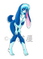 anthro chest_tuft female fur furry lagomorph nude rabbit solo yamaneko