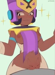 1girls :3 black_body black_eyes black_hair blush blush_lines brawl_stars color do_you_want_to_pet_my_cat_(meme) female female_focus female_only headgear human human_only meme najia_(brawl_stars) pussy smile sparkles standing table tagme tan_body thick_thighs thin_waist torn_clothes twitter_link wide_hips xyraabs