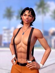 1girls 3on3freestyle abs brown_skin buff buff_female carolina latina latina_female mexican mexican_female muscular muscular_female naked_female sex sexy sexy_body sexy_female sexy_pose short_hair slim_waist suspenders topless_female
