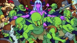 armor ass athletic athletic_female axe badcolor barbarian big_breasts bikini blue_eyes breasts chains cleavage cowgirl cute dark-skinned_female dark_skin demon demon_girl demon_horns demon_tail demon_wings demoness devil devil_horns earrings english_text evil_grin evil_smile fantasy female fur goblin_nest hathor_(badcolor) heroine heroine_in_trouble holstaurus horns hourglass_figure huge_ass huge_breasts knight large_breasts light-skinned_female light_skin lilith_(badcolor) midriff multiple_girls muscular muscular_female pale-skinned_female pale_skin pixel_art priestess purple_eyes purple_hair purple_skin purple_skinned_female red_hair short_hair skimpy smug smug_face tagme tagme_(character) text villainess wings