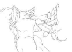 adam_wan animated anthro canine cum female fur furry husky kineta monochrome oral penis