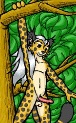 1boy anthro cheetah feline flarn flarn_(character) fur furry male male_only nude penis solo