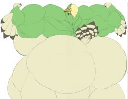 amali_(tloz) ass avian beak big_butt big_muscles bird blonde_hair breath_of_the_wild eos9 female flexing green_body hair hi_res huge_butt huge_muscles hyper hyper_muscles jewelry looking_at_viewer looking_back looking_back_at_viewer multicolored_body muscular muscular_female nintendo rito smile solo tail tan_body the_legend_of_zelda two_tone_body yellow_beak yellow_eyes