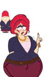 1female 1girls 2026 2d 2d_(artwork) 2d_artwork ass bbw bbw_mom big_breasts breasts comedy_central earrings eyeliner female hips hips_wider_than_shoulders index_finger_raised jewelry lipstick makeup milf necklace red_hair red_nails reference_image sheila_broflovski south_park tagme talking thick_ass thick_hips thick_thighs thighs