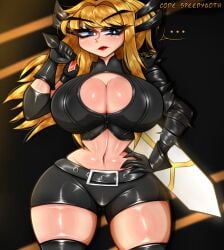 ... 1girls armor armored_female armwear bangs belt big_breasts blonde_female blonde_hair blue_eyes blush breasts breasts_bigger_than_head breasts_out busty busty_female epic_games eyeshadow female female_focus female_only fortnite fortnite:_battle_royale gloves goth goth_girl gothtrishy hand_on_hip holding_object holding_sword huge_breasts large_breasts leather leather_clothing light-skinned_female light_skin lipstick long_hair magik_(fortnite) magik_(illyana_rasputin) marvel marvel_comics messy_hair red_lipstick shiny shiny_breasts shiny_clothes shiny_hair shiny_skin shorts skindentation small_waist sword text thick thick_legs thick_thighs