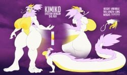 anthro asian_mythology ass big_breasts big_butt breasts deity dragon east_asian_mythology eastern_dragon female huge_breasts huge_butt hyper hyper_tail hypocriticaldragon_(artist) kimiko_sugiyama long_tail macro model_sheet mythology reference_sheet solo thick_thighs tongue