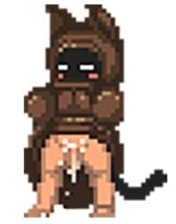 cum_on_floor female forest_of_the_blue_skin pixel_art pixelated standing transparent_background