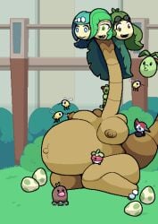 alolan_diglett alolan_exeggutor alolan_form big_belly big_breasts body_horror bounsweet caterpie chabble conjoined cute cutiefly diglett egg evolution exeggcute exeggutor fusion grass lactation lana's_mother_(pokemon) long_neck lusamine_(pokemon) mother_(pokemon_sm) multi_head nipples pikipek pixel_art pokemon pokemon_focus pokemon_sm thick_thighs transformation tree unusual_anatomy weird what