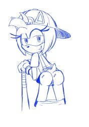 all-star_amy amy_rose anthro ass eulipotyphlan hedgehog looking_at_viewer mammal presenting_hindquarters pussy shorts_down smile solo sonic_(series) sonic_forces_speed_battle sonic_the_hedgehog_(series) sternweiss white_background