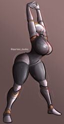 1girls 2023 2d 2d_(artwork) arms_above_head artist_name atomic_heart big_breasts big_thighs blonde_hair braided_hair breasts busty curvaceous curvy curvy_body curvy_female curvy_figure faceless_character female female_focus female_only hair hi_res highres hips hourglass_figure huge_breasts large_breasts large_thighs legs_open right_(atomic_heart) robot robot_girl robot_humanoid solo solo_female solo_focus spartandoodles standing stretching sweat sweatdrop sweaty the_twins_(atomic_heart) thick_thighs thighs voluptuous voluptuous_female wide_hips