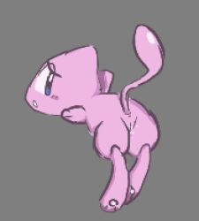 embarrassed looking_at_viewer looking_back mew midiclips pink_fur pokémon_(species) pokemon pokemon_(species) presenting_hindquarters source_deleted straight_hair wet_pussy