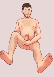 blue_eyes chest_hair cock dick facial_hair feet hard_on male_focus male_only nipples real_person toes youtube youtuber yungtown