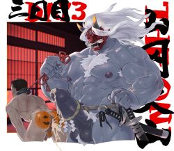 after_anal after_sex balls bara big_balls big_penis boner cum cum_in_ass dead_by_daylight erection fishingmanmax gay male male/male male_only muscles muscular penis penis_size_difference size_difference solo_focus the_oni_(dbd)