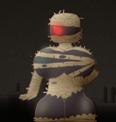 4:3 angry_tumbler angry_tumbler_(terraria) artist_name artist_signature bandaged_arm bandaged_chest bandaged_fingers bandaged_hand bandaged_head bandaged_leg bandaged_neck bandaged_torso black_body blue_nipples breasts breasts_bigger_than_head cactus covered_nipples cupping_breast cupping_breasts dark-skinned_female dark_skin desert exposed_nipples female female_only glowing_eyes high_quality holes_in_clothes huge_breasts mummy_wrappings nipples red_eyes ripped_clothing round_head sand sandstorm solo square_head terraria terraria_desert terraria_monster thighhighs tumbleweed yetanotheraccountxd