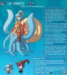 creature_index english_text female_focus hi_res humanoid kinkymation nintendo omanyte page_138 page_number pokémon_(species) pokedex pokemon pokemon-girl_encyclopedia pokemorph pokemusu profile tagme tentacles terrance_rainer_(kinkymation) text_box