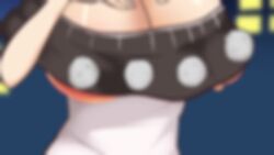 1girls animated areolae big_breasts black_burakku blue_eyes blue_hair blush breasts censored cum cum_in_mouth cum_on_face doremy_sweet fellatio fellatio_gesture hat japanese_text licking longer_than_30_seconds longer_than_3_minutes longer_than_one_minute mosaic_censoring motion_tweening mp4 nipples paizufella paizuri shirt shirt_pull sound submissive_pose team_shanghai_alice text tongue touhou video youkai