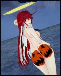 amanwithnoplan ass breasts guilty_gear jack-o'_valentine nude pumpkin_butt