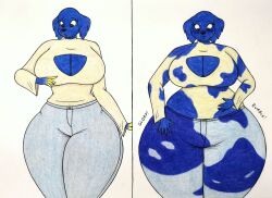 anthro big_breasts blueberry_inflation breasts female lj_caffie