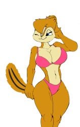 20th_century_fox akatsukishiranui-fox alluring alvin_and_the_chipmunks alvin_and_the_chipmunks_the_squeakquel anthro big_breasts bikini blue_eyes brittany_and_the_chipettes brittany_miller chipmunk edit legs pin_up posing regency_enterprises silf swimsuit traced voluptuous